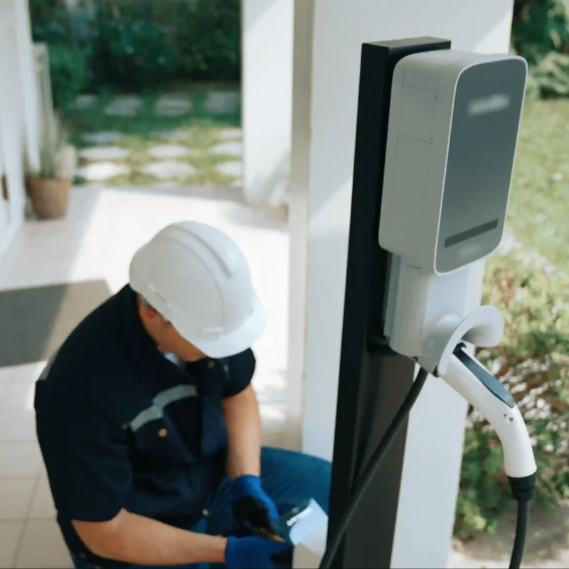 EV Charging Systems | Licensed electrician installing a wallbox EV charger professionally