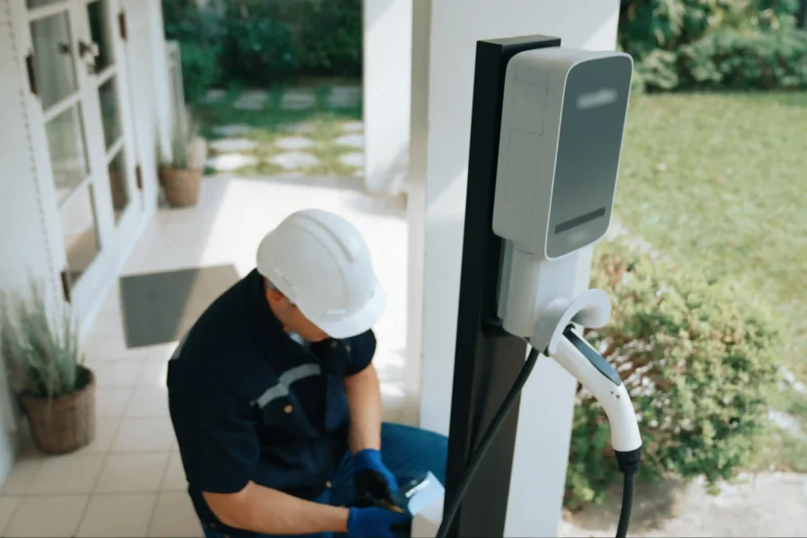 EV Charging Systems | Licensed electrician installing a wallbox EV charger professionally