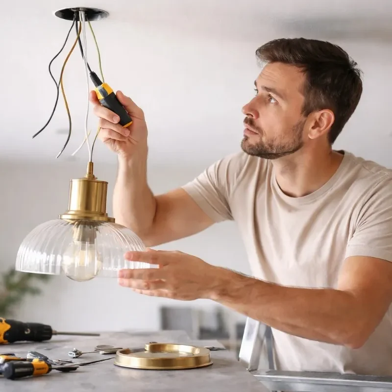 light fitting installation